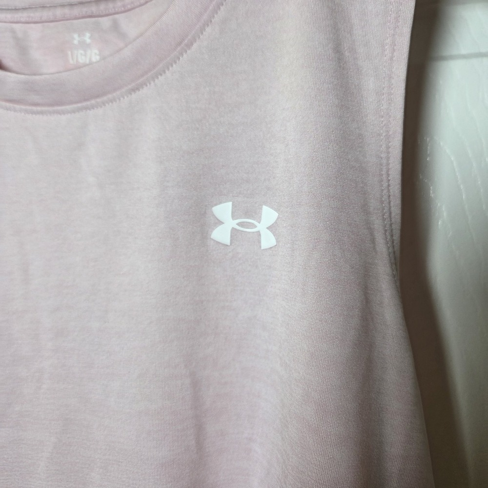Under Armour sz L loose fit tank top pink casual work out gym athletic womens - Picture 2 of 9